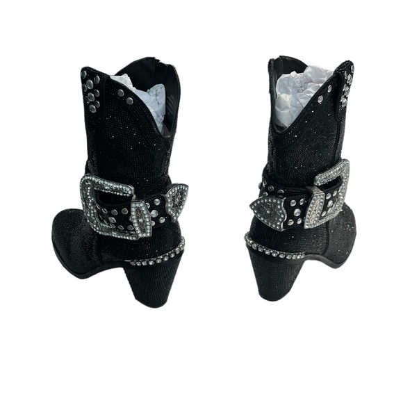 Boots - Rhinestones boots - Sheriff Shine Boots - Black NWT - Picture 11 of 16